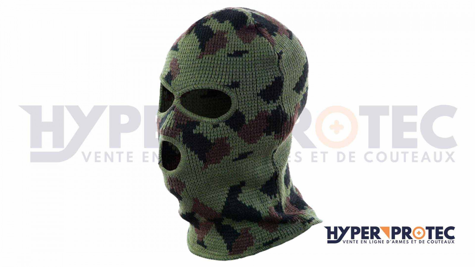 Cagulă acrilică camuflaj cu 3 găuri Cagulă acrilică camuflaj cu 3 găuri
