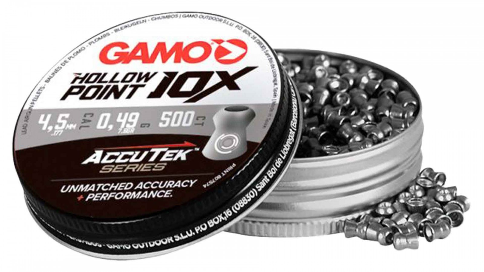 Gloanțe de 4,5 mm Gamo Hollow Point 10x Accu Tek Gloanțe de 4,5 mm Gamo Hollow Point 10x Accu Tek