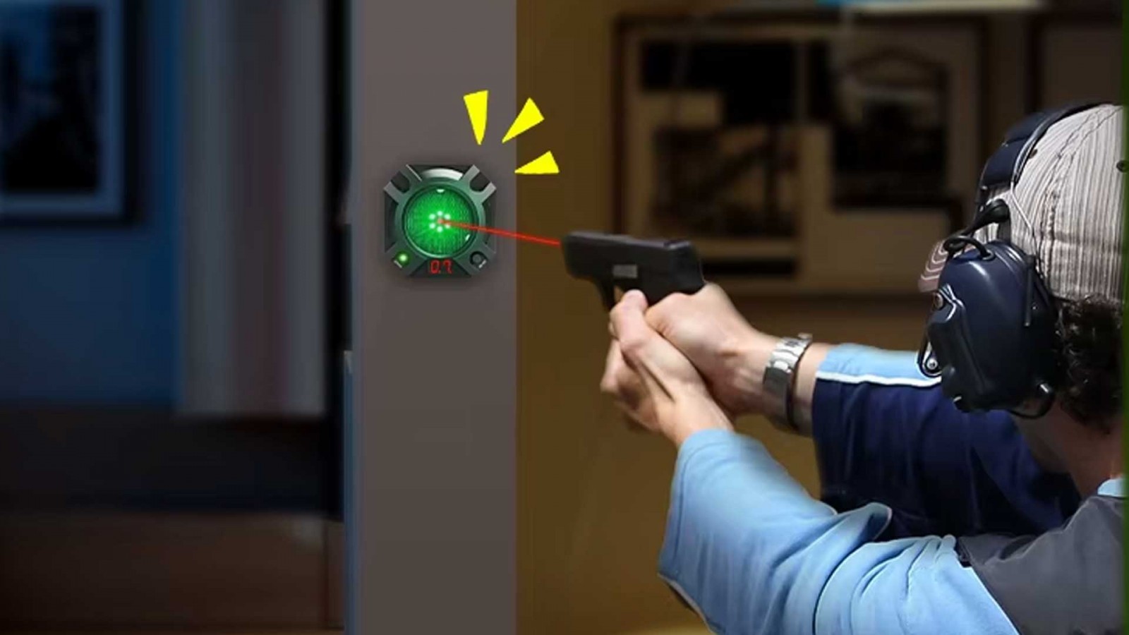 Țintă laser portabilă pentru antrenament