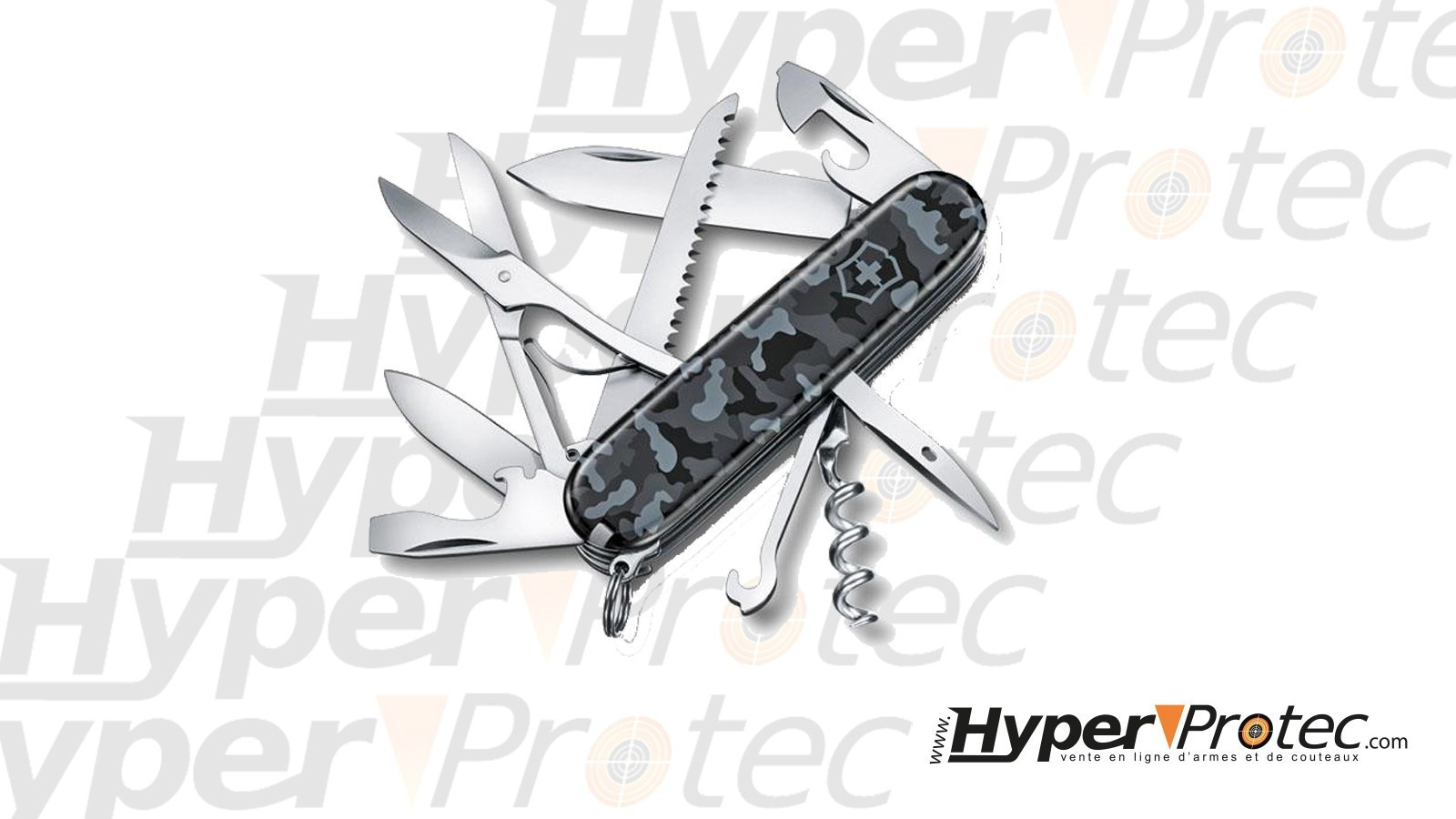 Cuțit elvețian Victorinox Huntsman Camo Navy