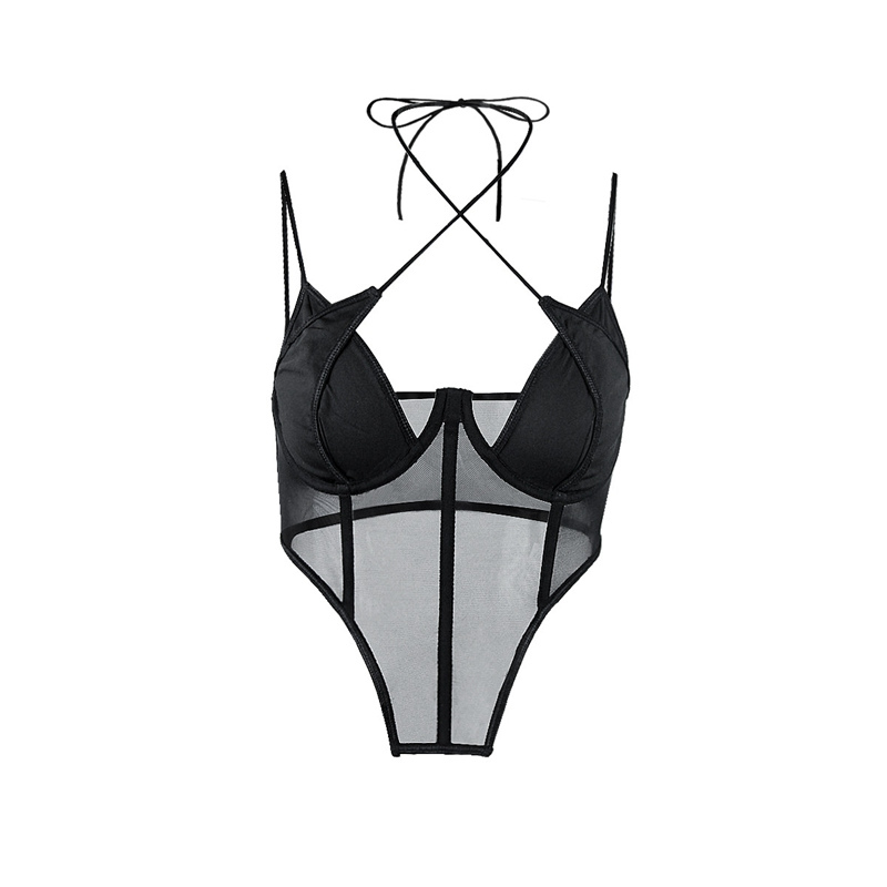 Svart bustier-korsett