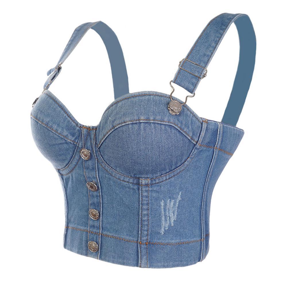 Bustier-korsett i denim