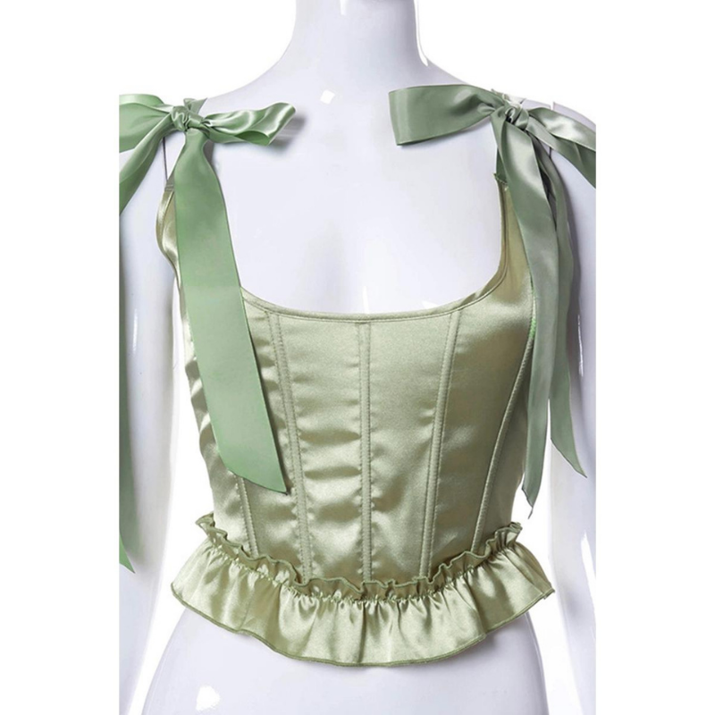 Bustier-korsett-topp Vintage Green