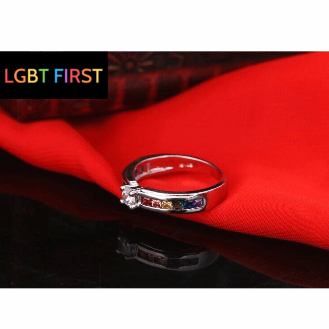 LGBT Ring Arc en Ciel (ocel)