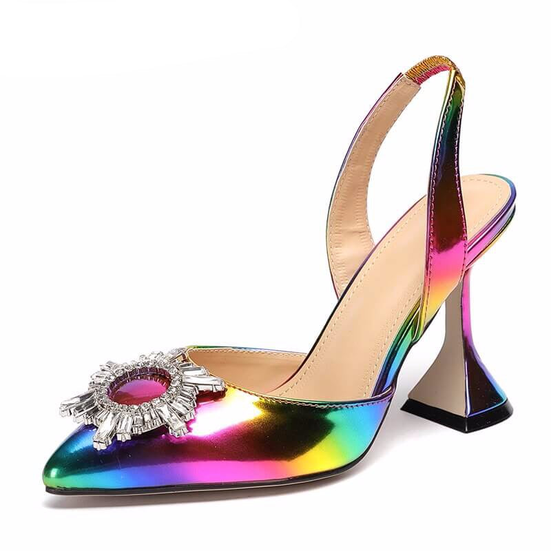 Lodičky LGBT Curve Rainbow Strass