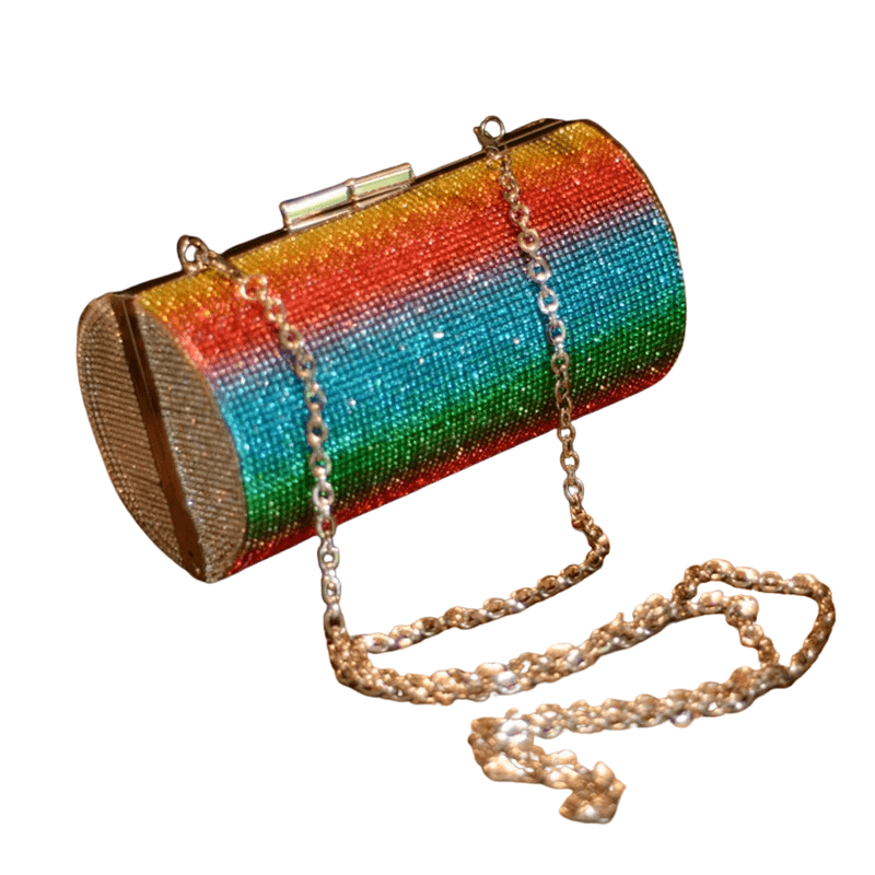 LGBT Shinny Night Rainbow Clutch bag