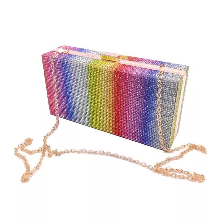 LGBT Shinny Rainbow Clutch Obdélníková taška