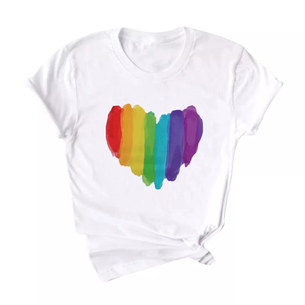 LGBT regenboog hart T-shirt