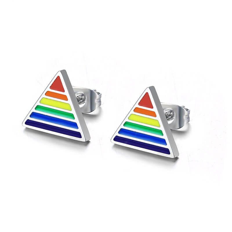 Náušnice LGBT Pyramida