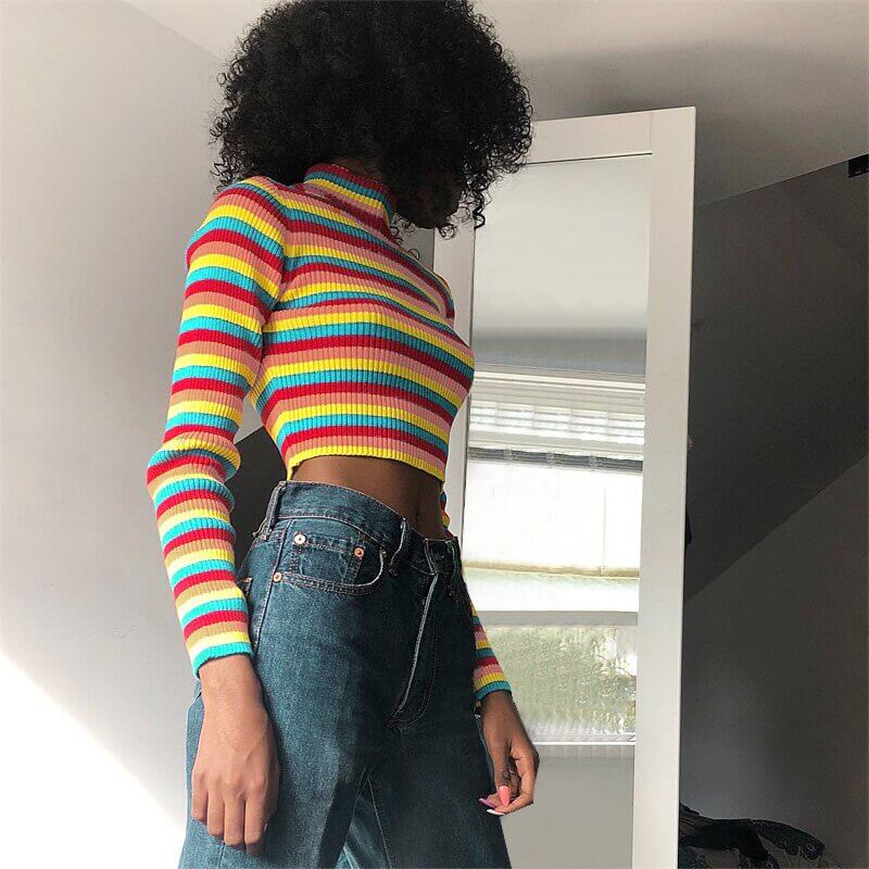 LGBT regenboog crop top