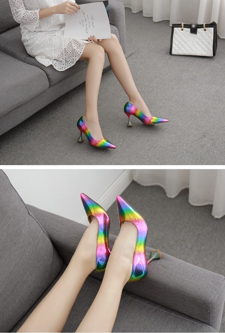 Rainbow Curve Klassieke LGBT pumps