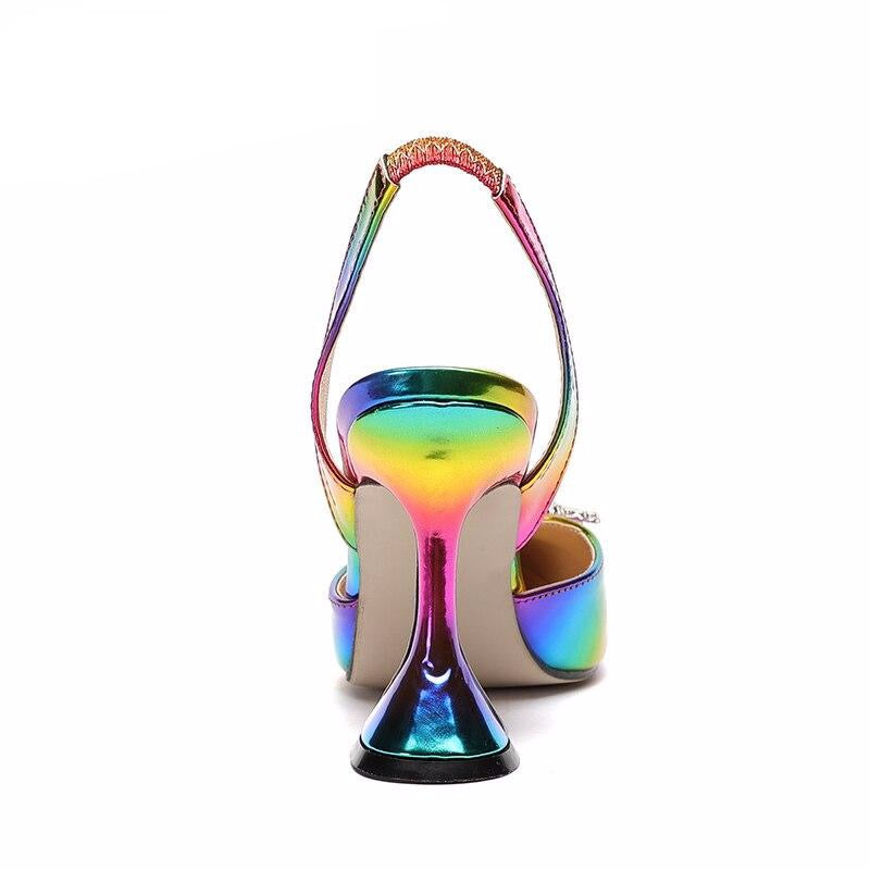 Lodičky LGBT Curve Rainbow Strass