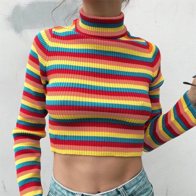 LGBT regenboog crop top