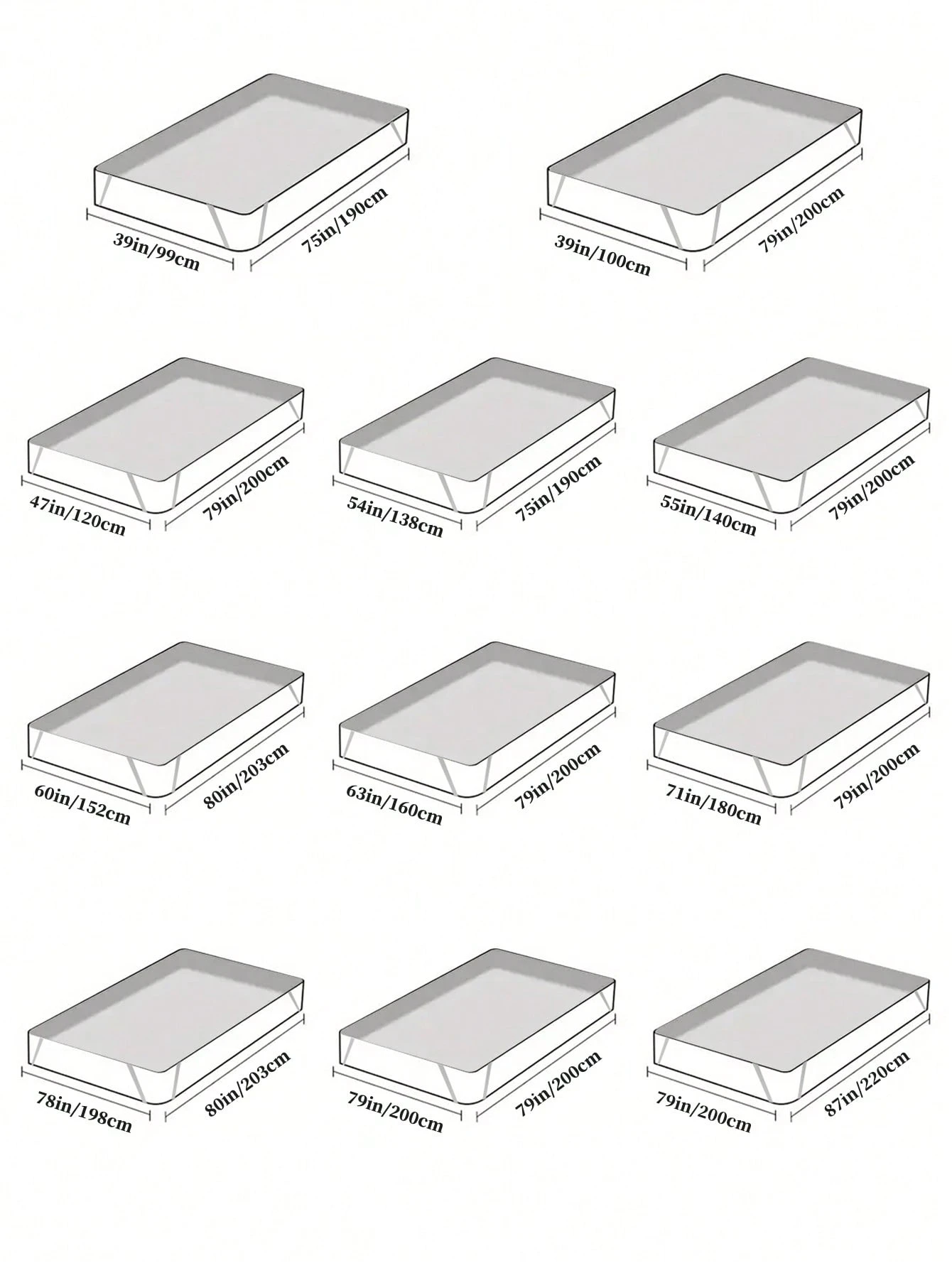 Vanntett madrassbeskytter 90 x 190