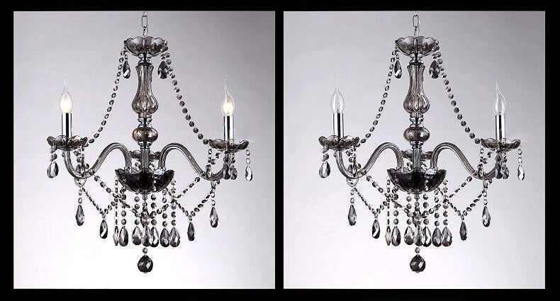 Candelabru de cristal negru - scuro