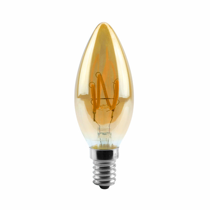 Bec cu filament Led c35 – soclu e14 (ambra)