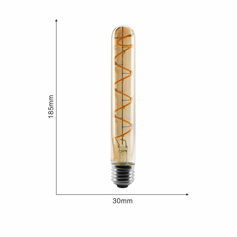 Led t185 glödlampa - e27-sockel (bärnstensfärgad)