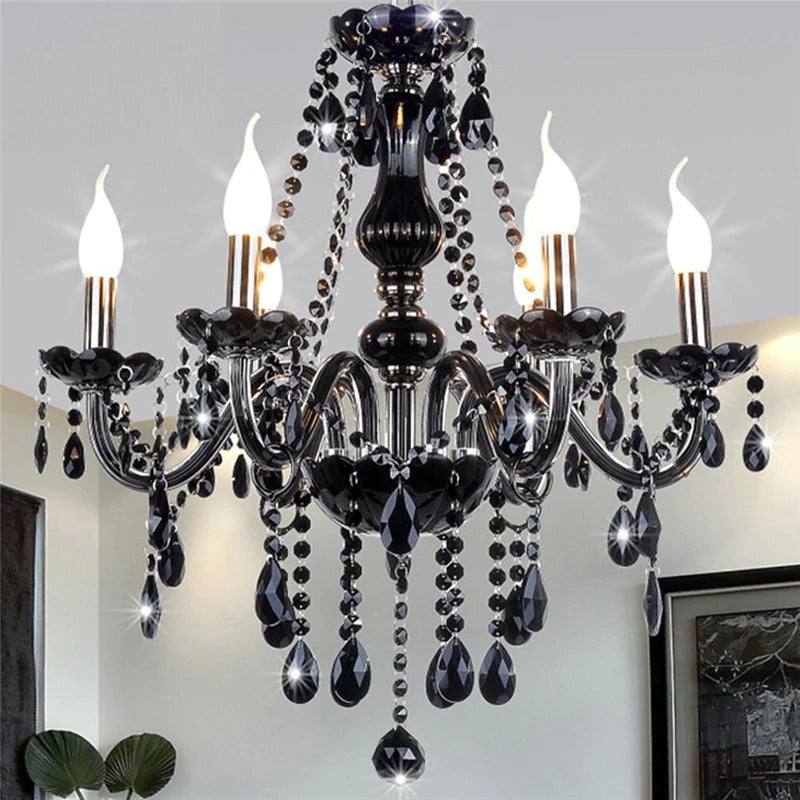 Candelabru de cristal negru - scuro