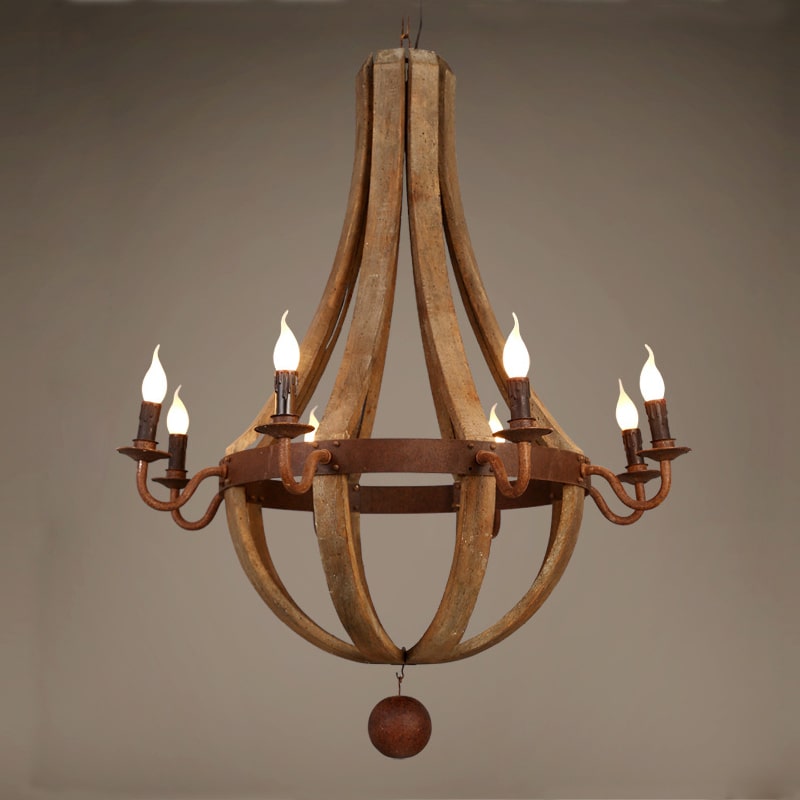 Candelabru din lemn și metal - legno