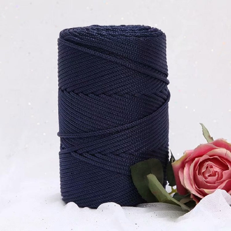 Hilo de nailon para macramé de 3 mm por 200 m color azul oscuro