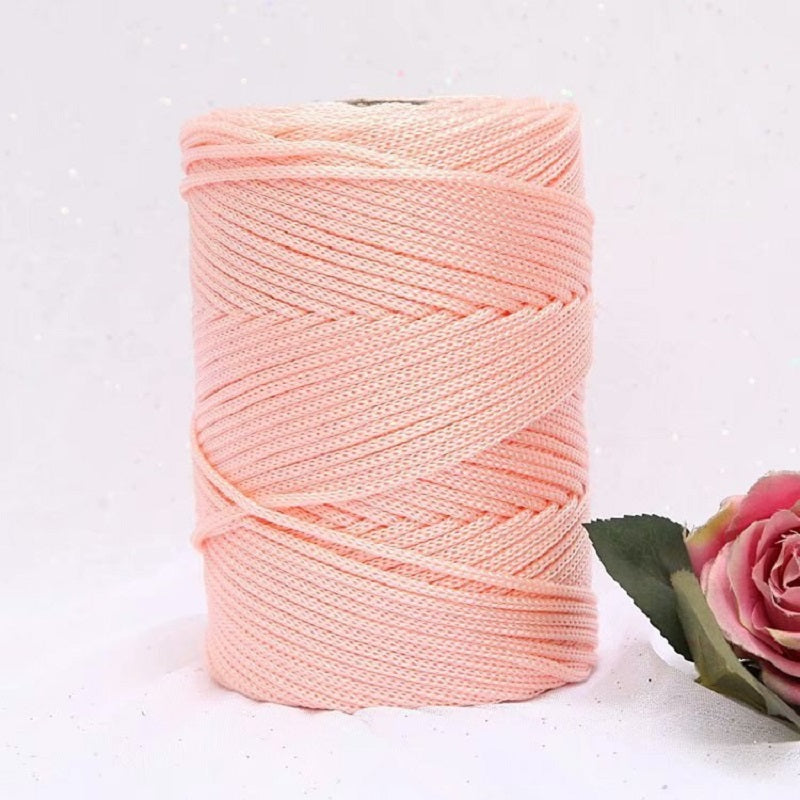 Hilo de nailon para macramé de 3 mm por 200 m de color rosa pálido