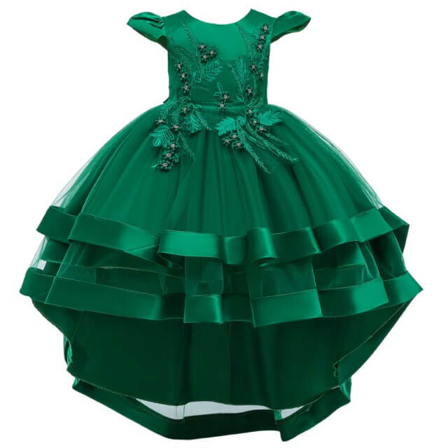 Rochie de prințesă verde pentru fetiță