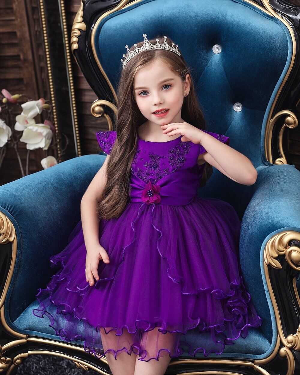 Deghizare rochie prințesă violet