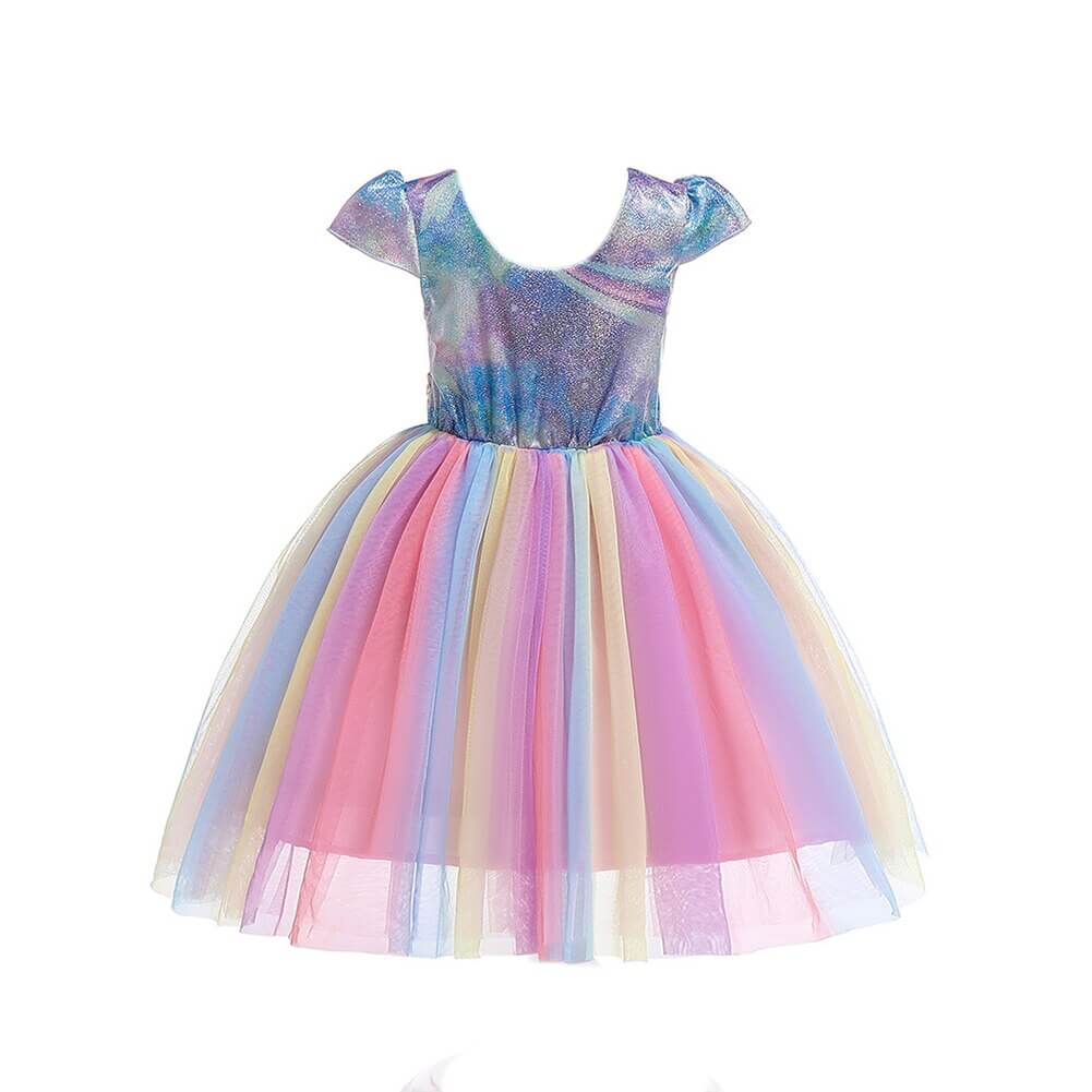 Rainbow rochie fetiță