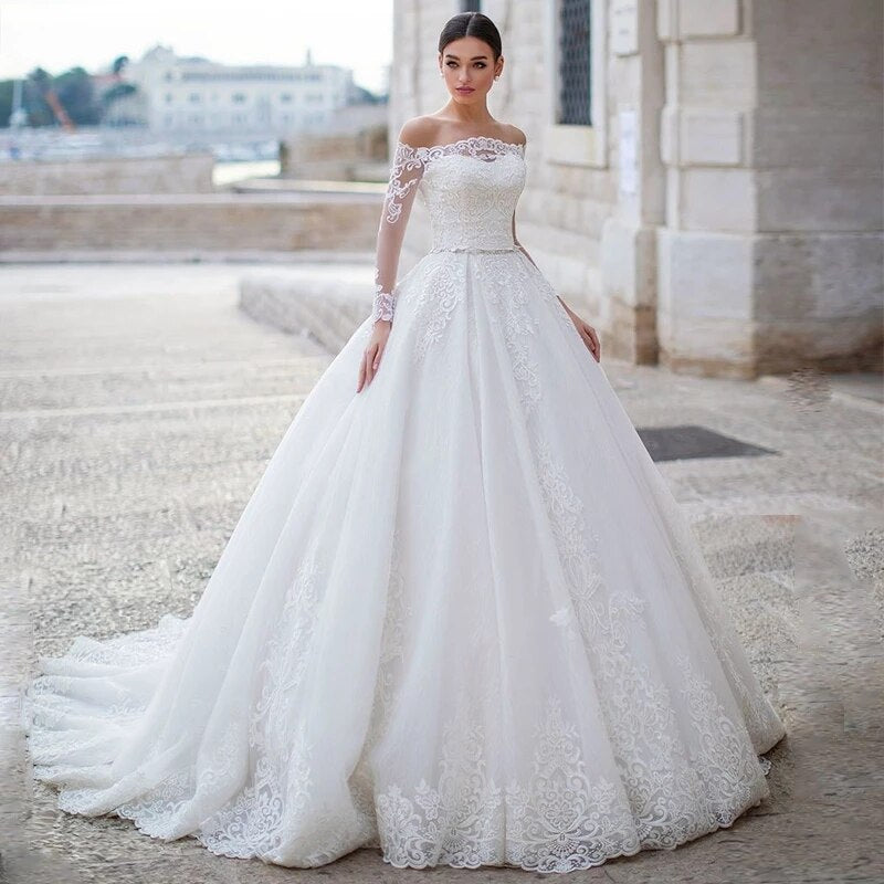 Princess dantelă rochie de mireasa de top