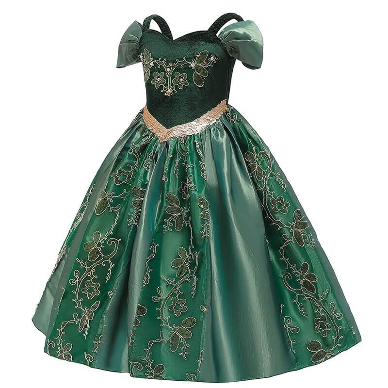 Rochie de prințesă verde smarald