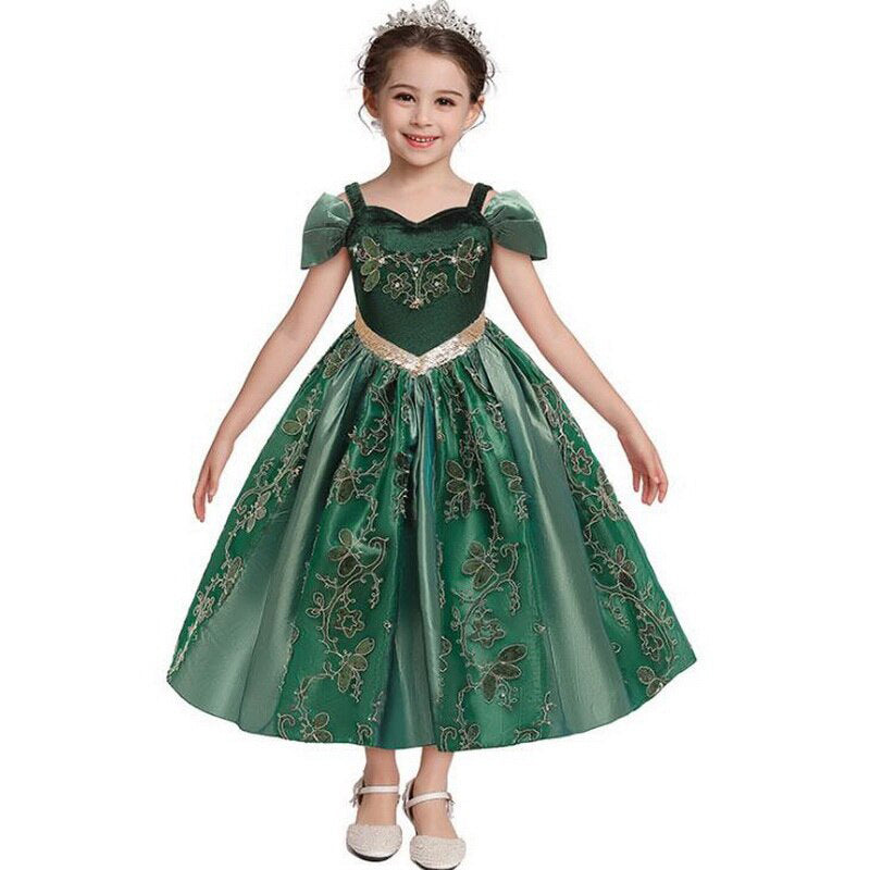 Rochie de prințesă verde smarald