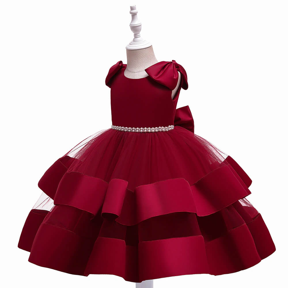 Rochie de prințesă roșu burgundy