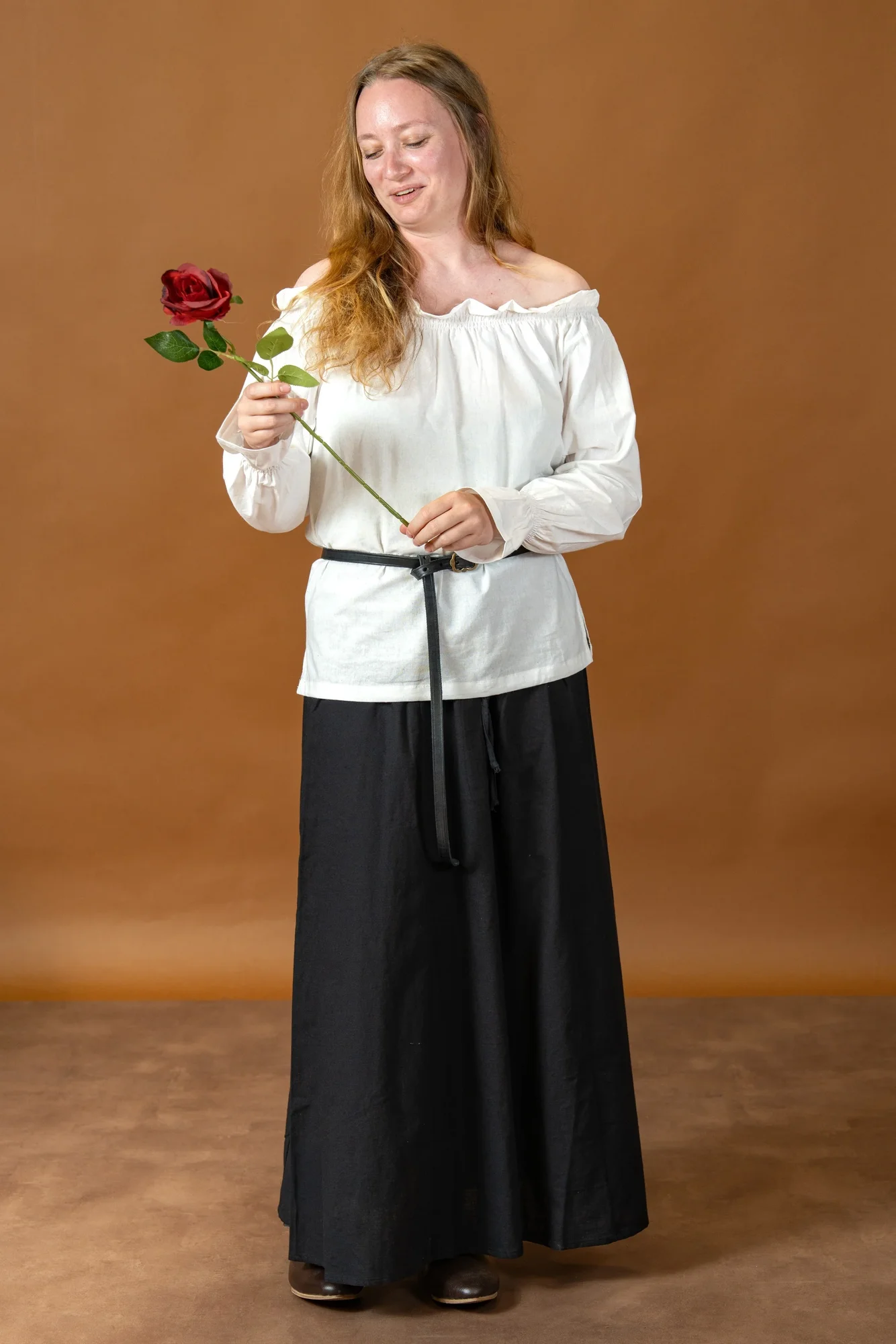 Elisabeth barokbluse, hvid