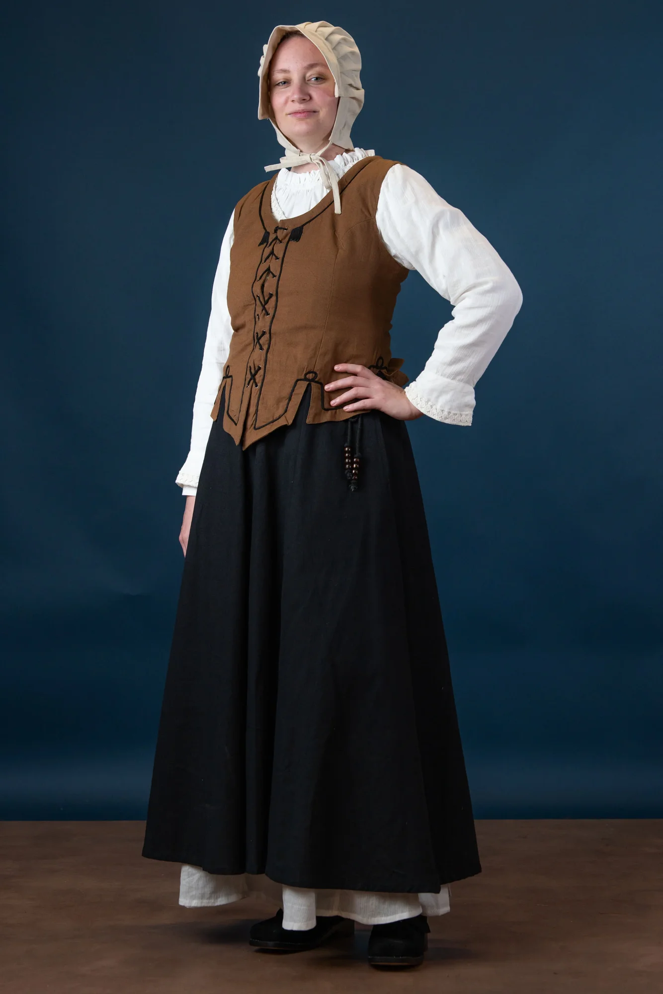 Renaissance rok Melisende, zwart