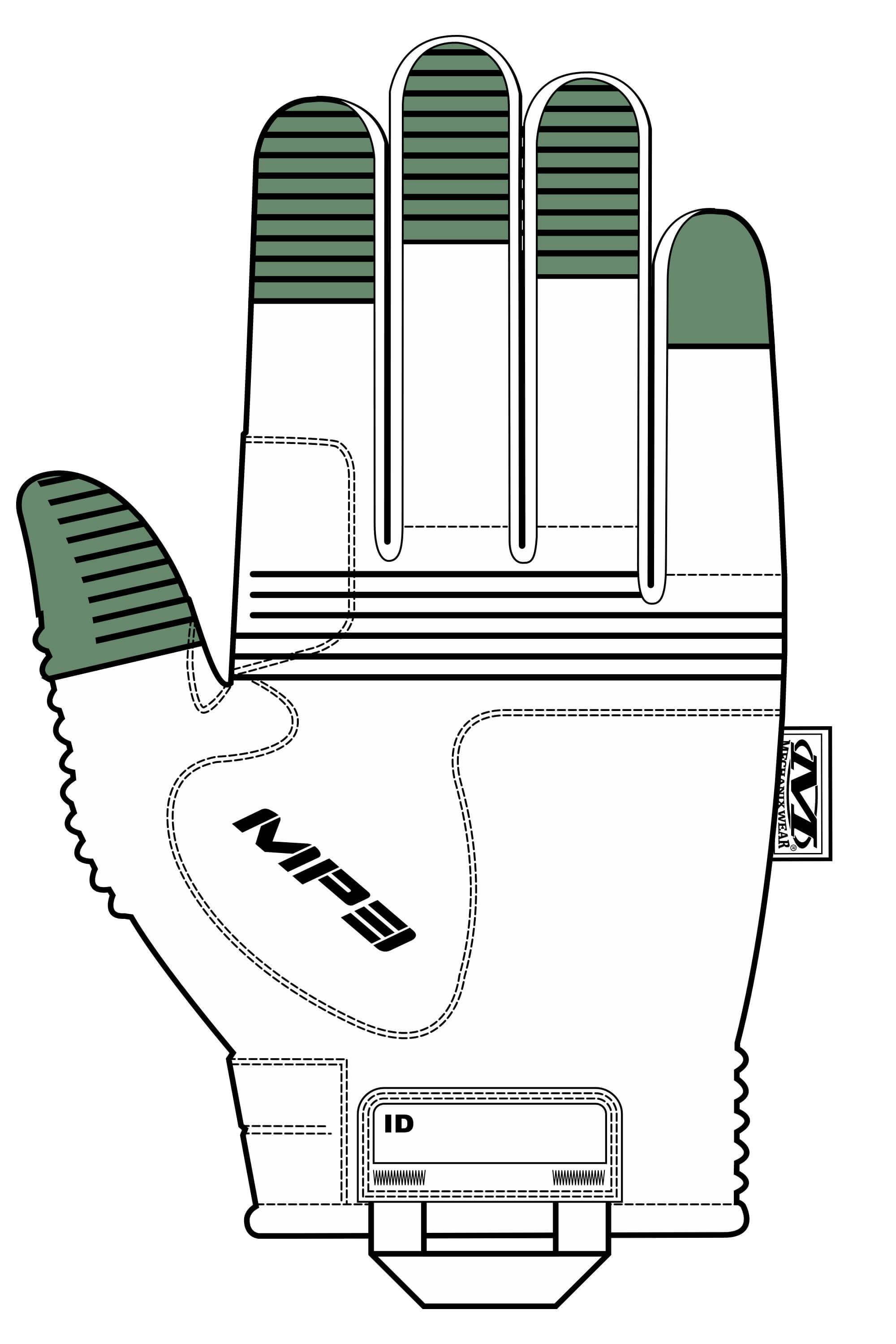 Rękawice wojskowe M-Pact 3 z powłoką Coyote