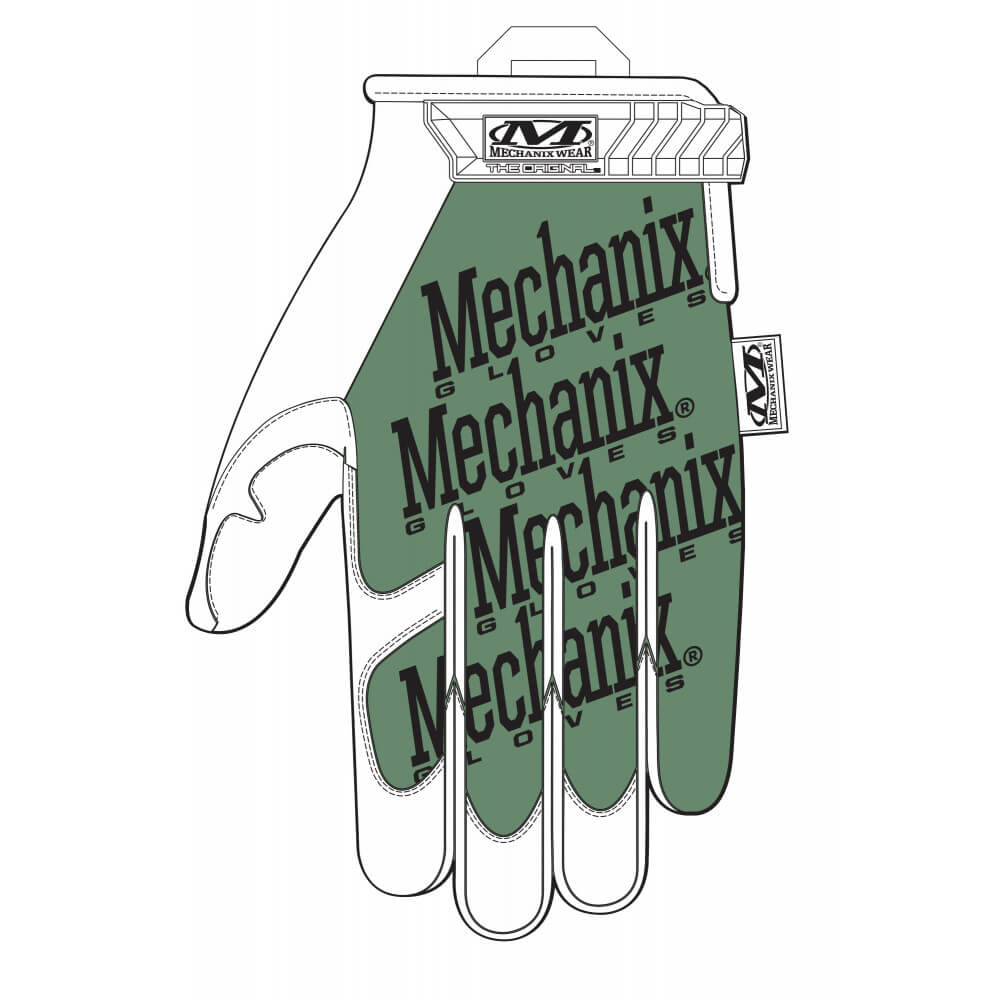 Oryginalne zielone rękawice Mechanix
