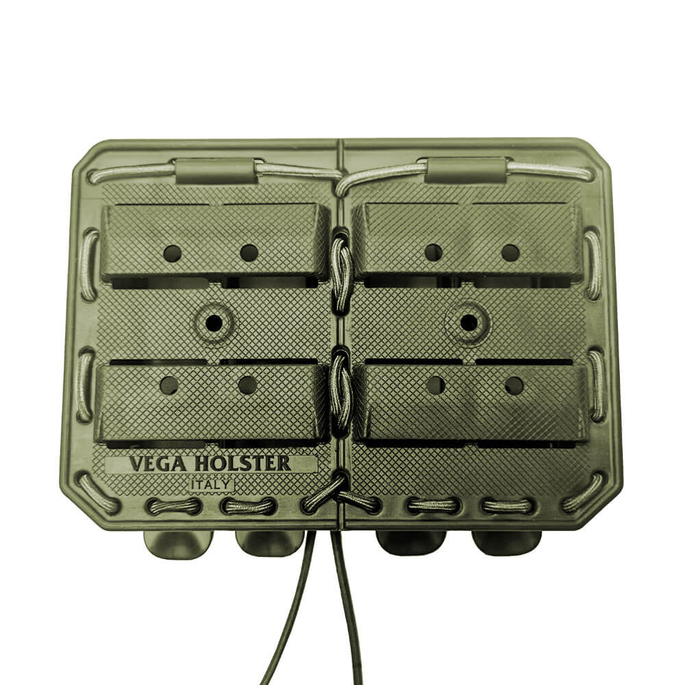 Podwójny magazynek Vega side-by-side Bungy 8BL zielony M4/AR15