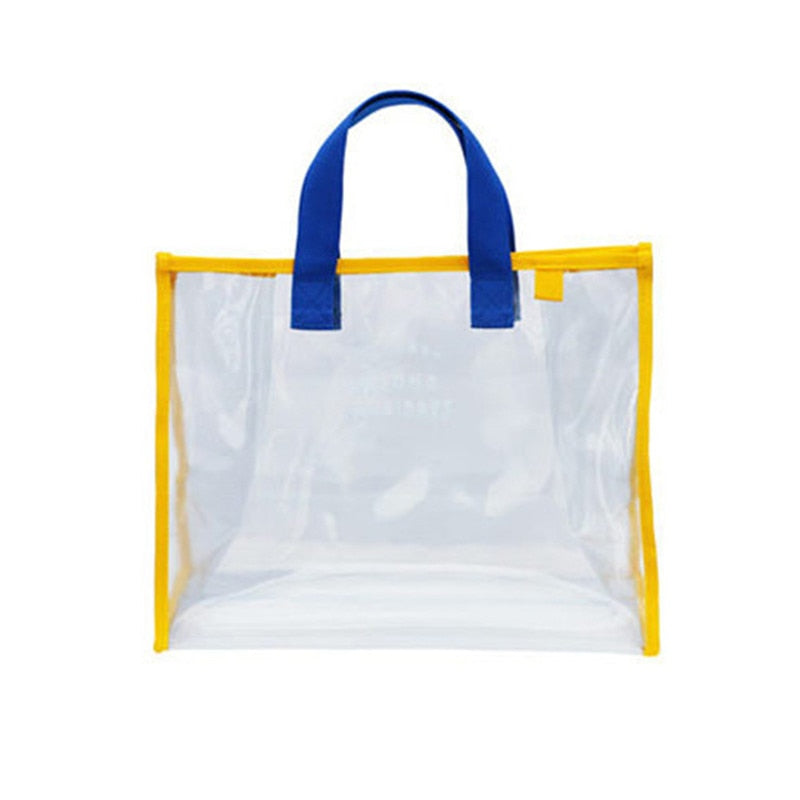 Borsa da spiaggia in plastica trasparente