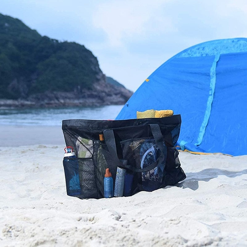 Borsa da spiaggia grande trasparente