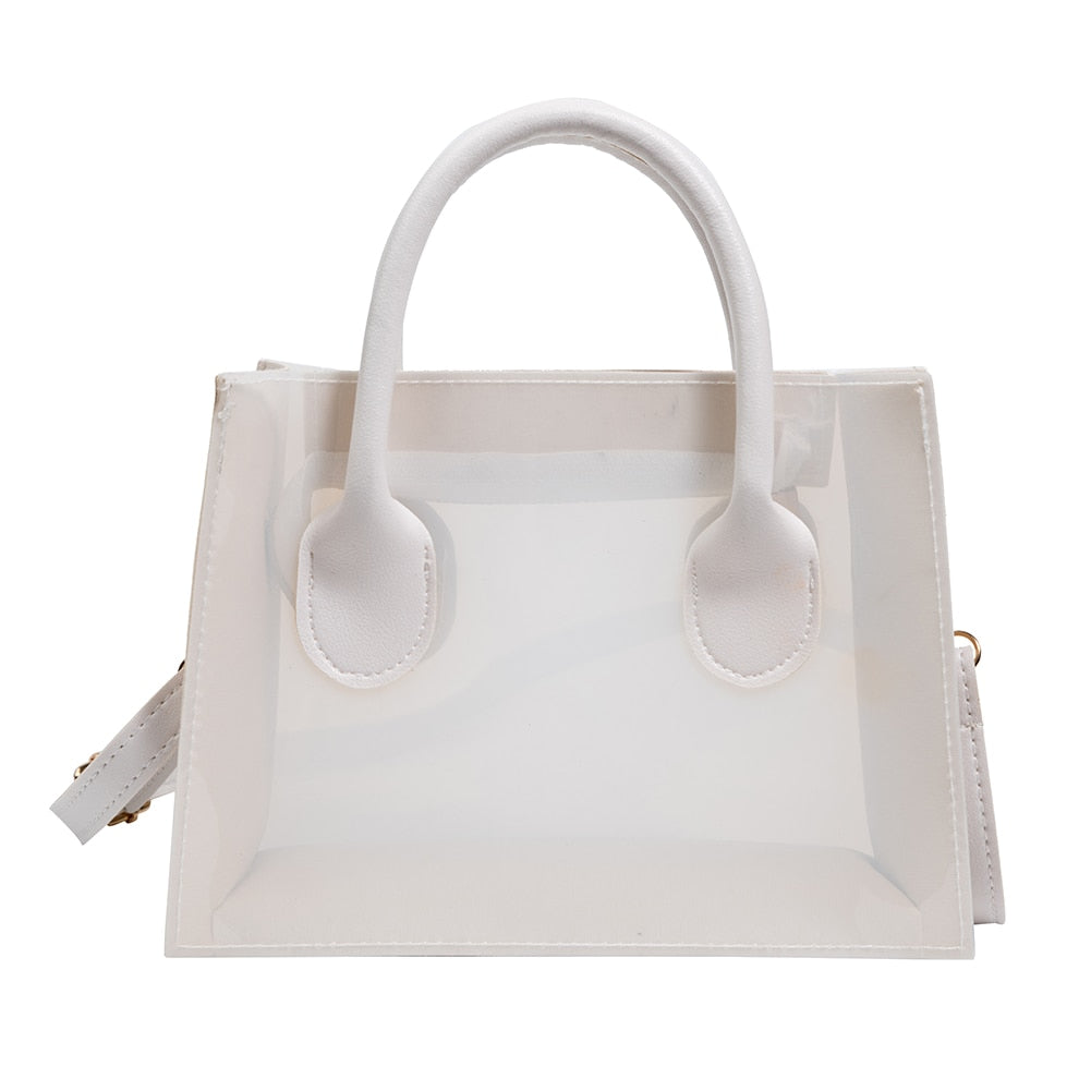 Borsa trasparente beige