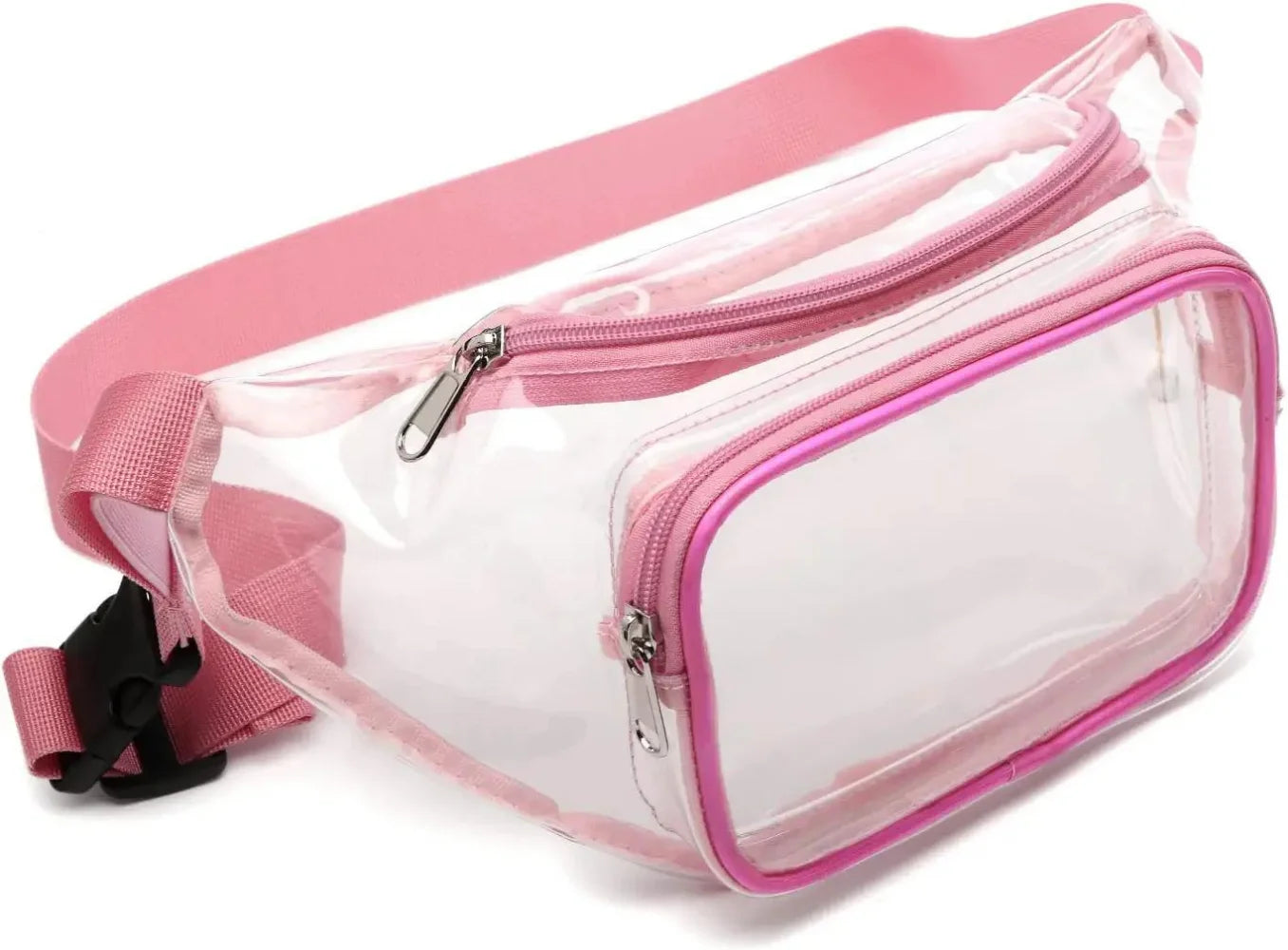 Průhledný růžový fanny pack šaty