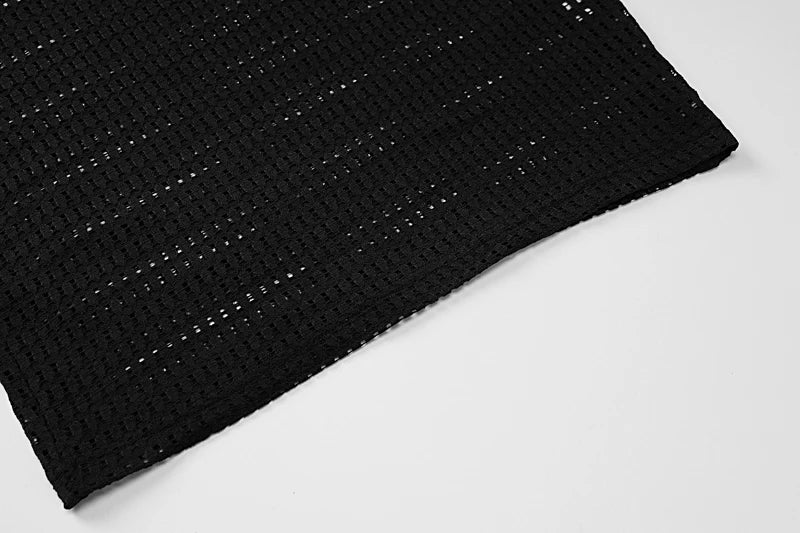 Mini Vestito nero trasparente