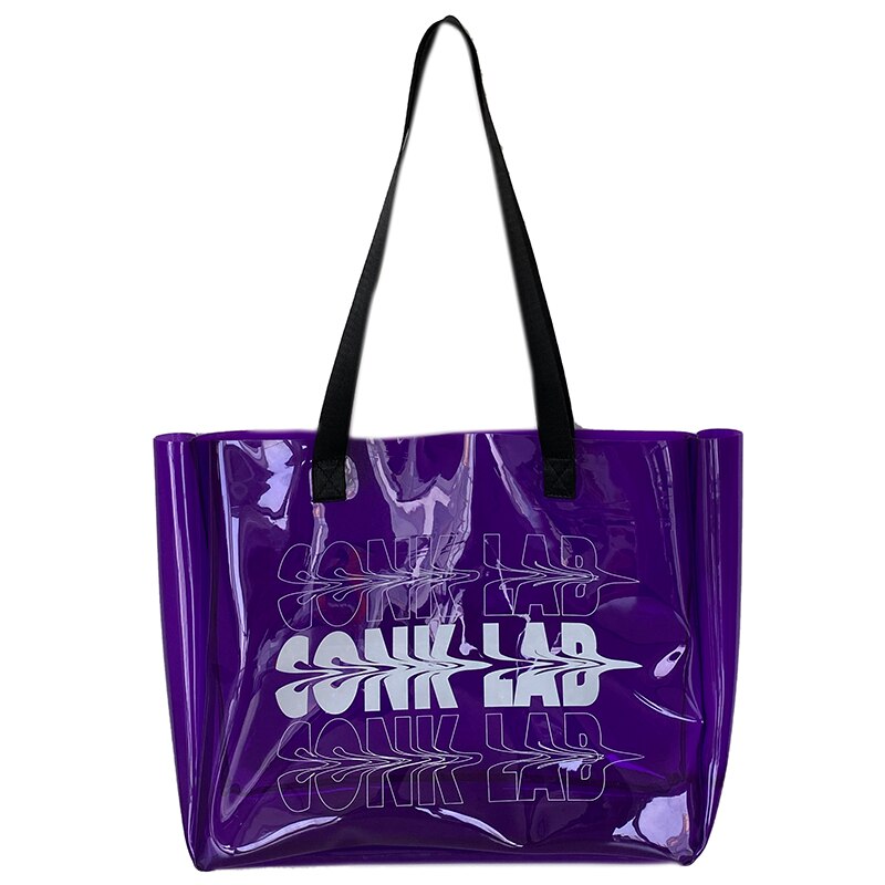 Borsa da spiaggia in pvc trasparente