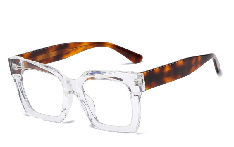 Brille Mit Transparentem Gestell