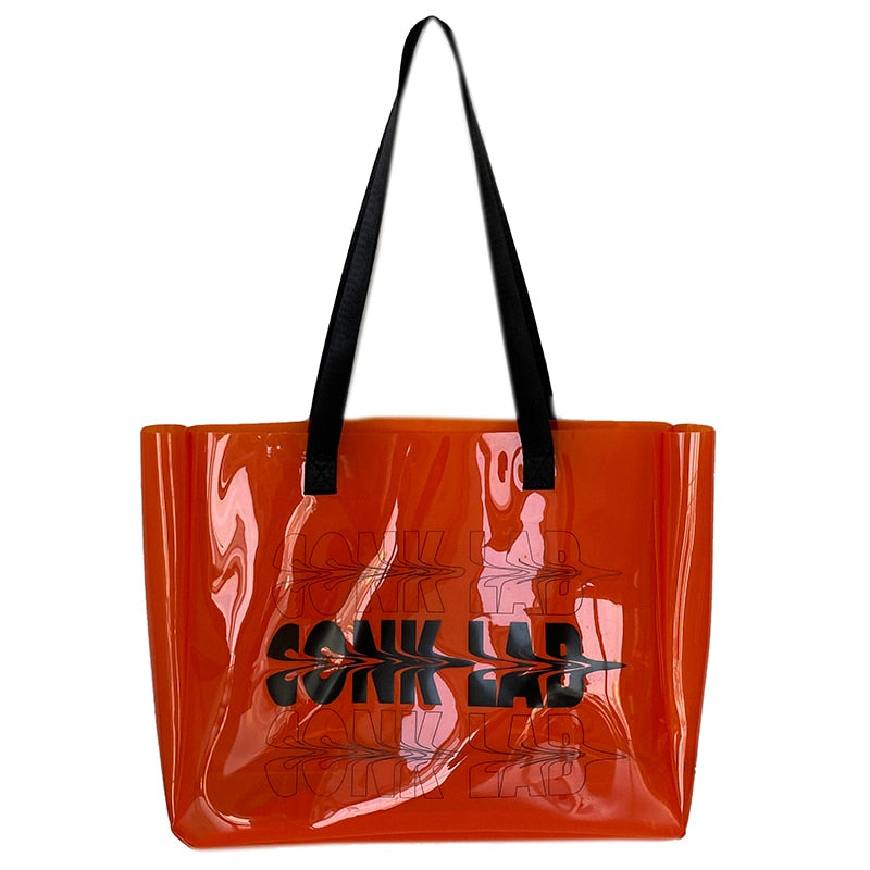 Borsa da spiaggia in pvc trasparente