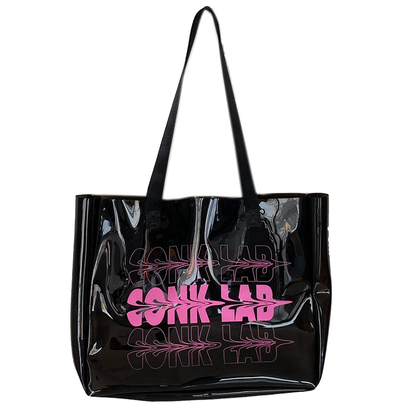 Borsa da spiaggia in pvc trasparente