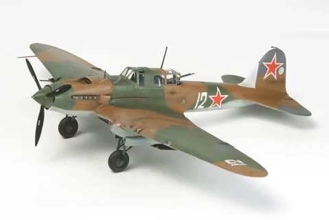 TAMIYA 1/72 Flugzeugmodell WW2 Russische Sowjetische ILJUSCHIN IL-2 SCHTURMOWIK