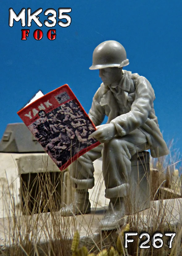 MK35 1/35 méretarányú gyanta makett készlet: pihenő GI, Normandia, 1944 MK35 1/35 méretarányú gyanta makett készlet: pihenő GI, Normandia, 1944