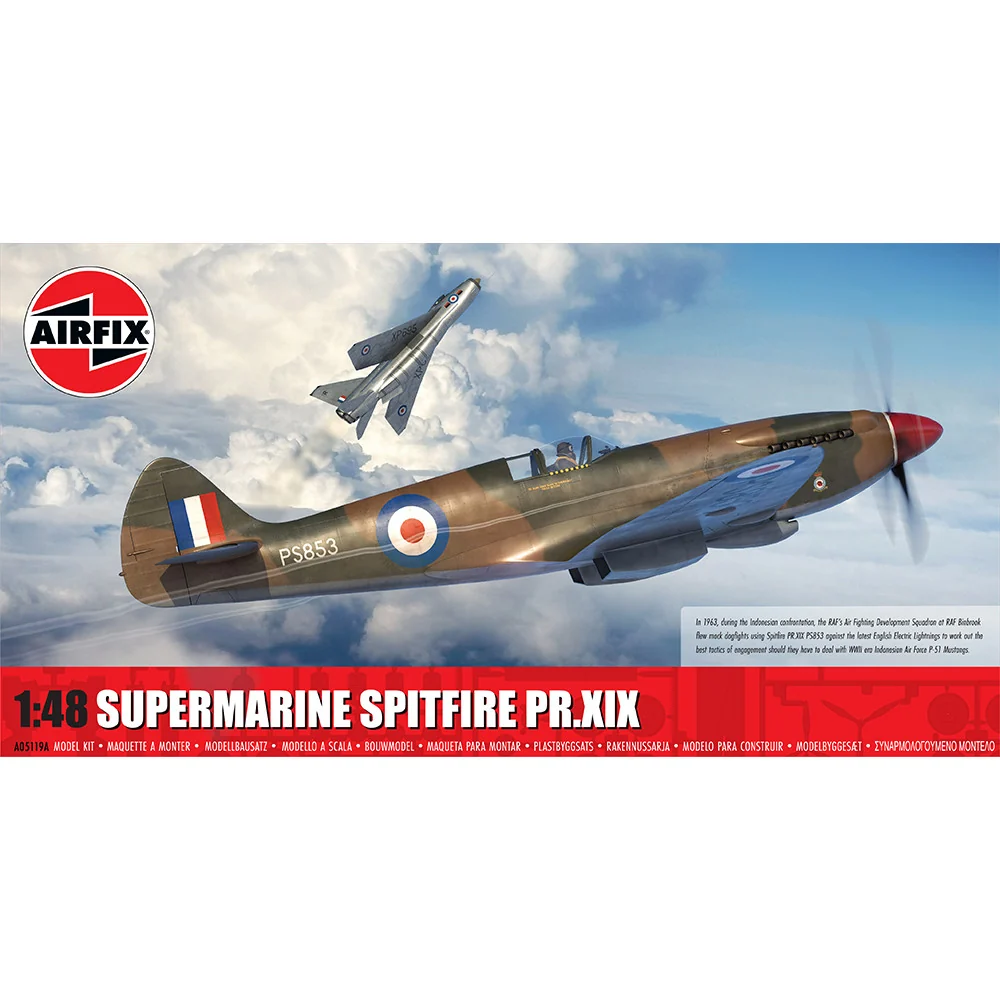 Airfix 1:48 Supermarine Spitfire PR.XIX – Rolls Royces eigene Spitfire PS853. 3 Bemalungsvarianten zeigen die Geschichte der PS853. Airfix 1:48 Supermarine Spitfire PR.XIX – Rolls Royces eigene Spitfire PS853. 3 Bemalungsvarianten zeigen die Geschichte der PS853.