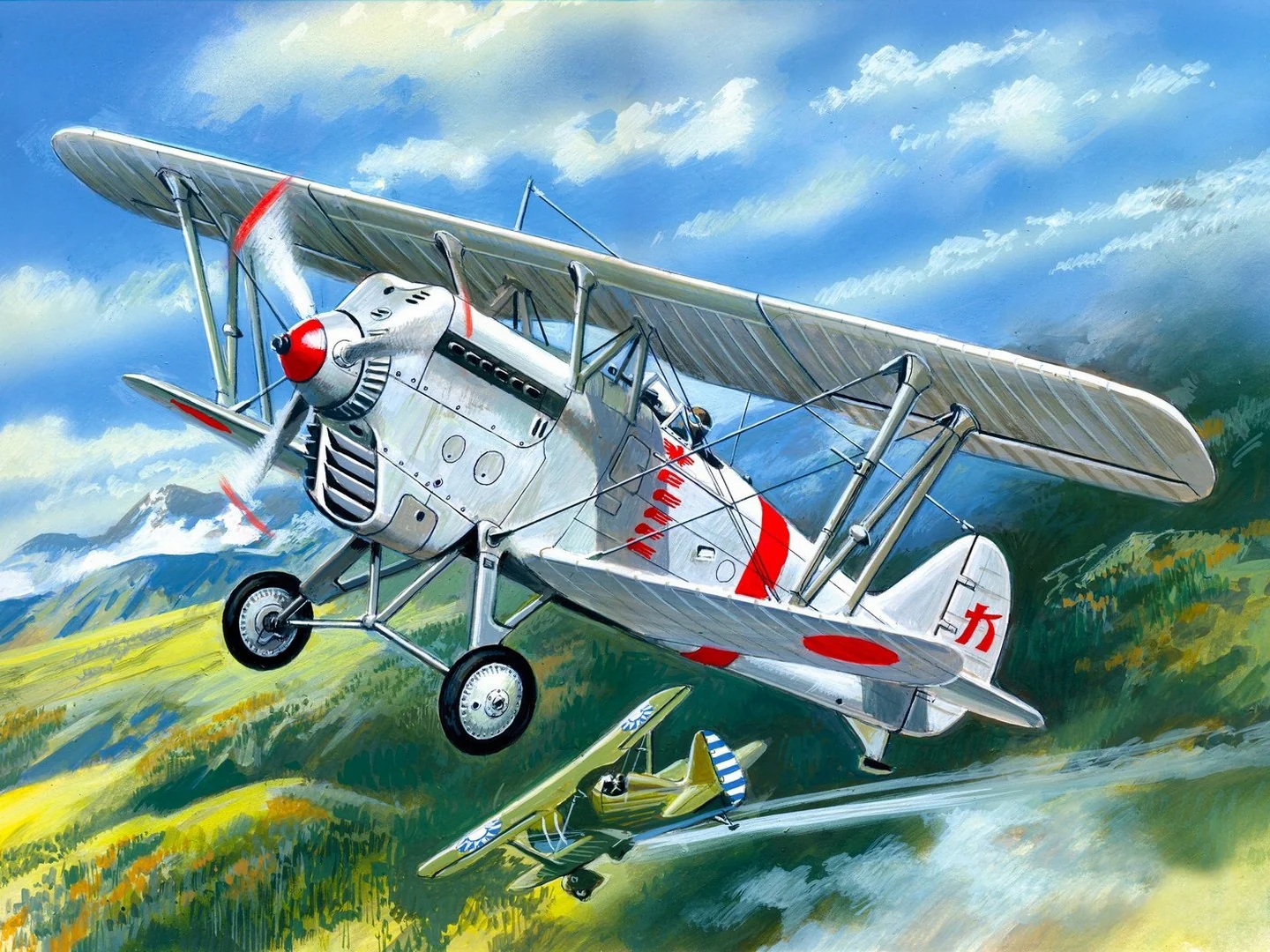 ICM 1/72 II. vh. Ki-10-II, japán hadsereg kétfedelű vadászgépe